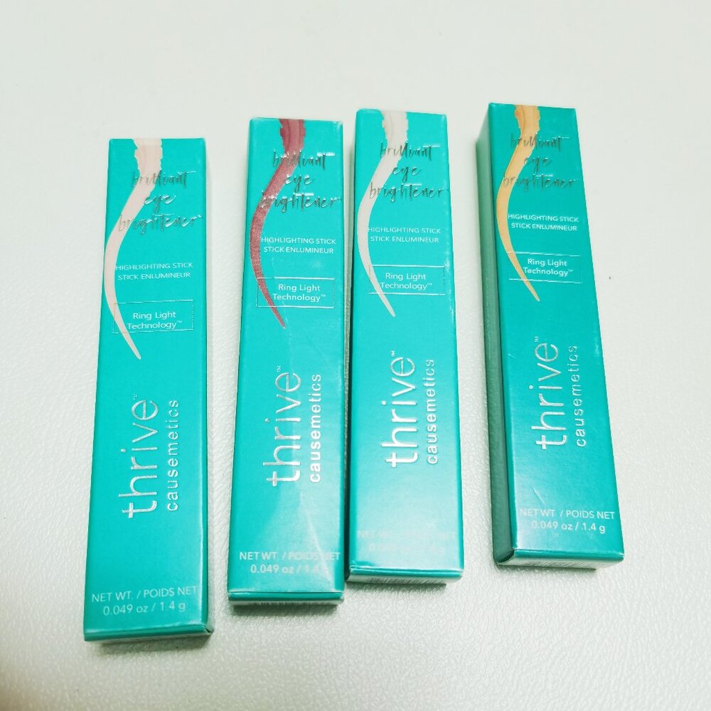 4pcs/4 color mix/Thrive Causemetics Brilliant Highlighting Stick Eye Brightener